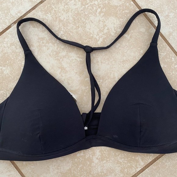 Lululemon Deep Sea Triangle Black Swim Top Size 8